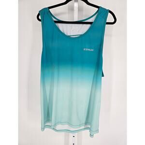 EZRUN Mens Sz 2XL Athletic Running Tank Top Teal Blue Ombre